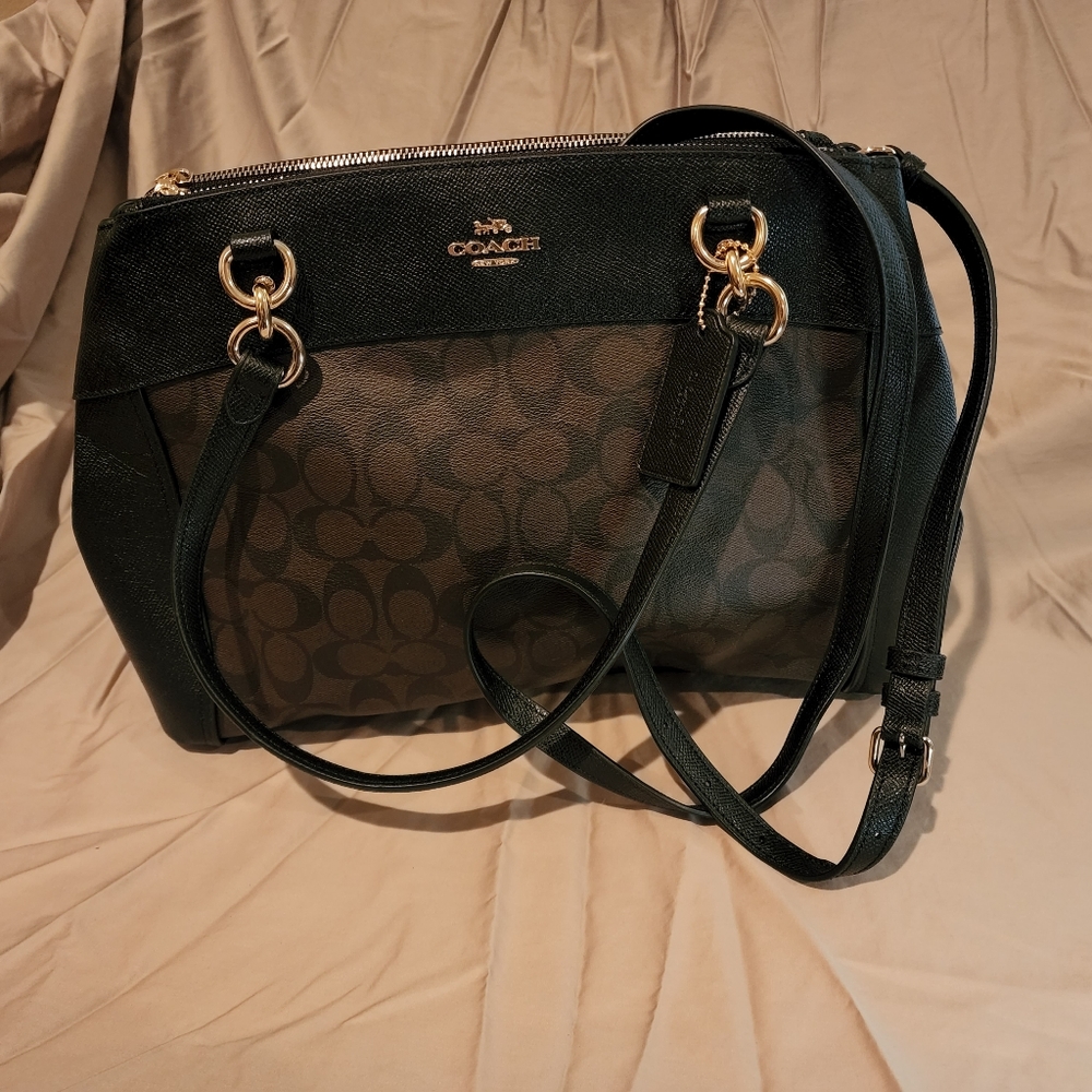 Coach Black and Dark Brown Purse